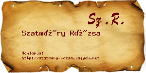Szatmáry Rózsa névjegykártya